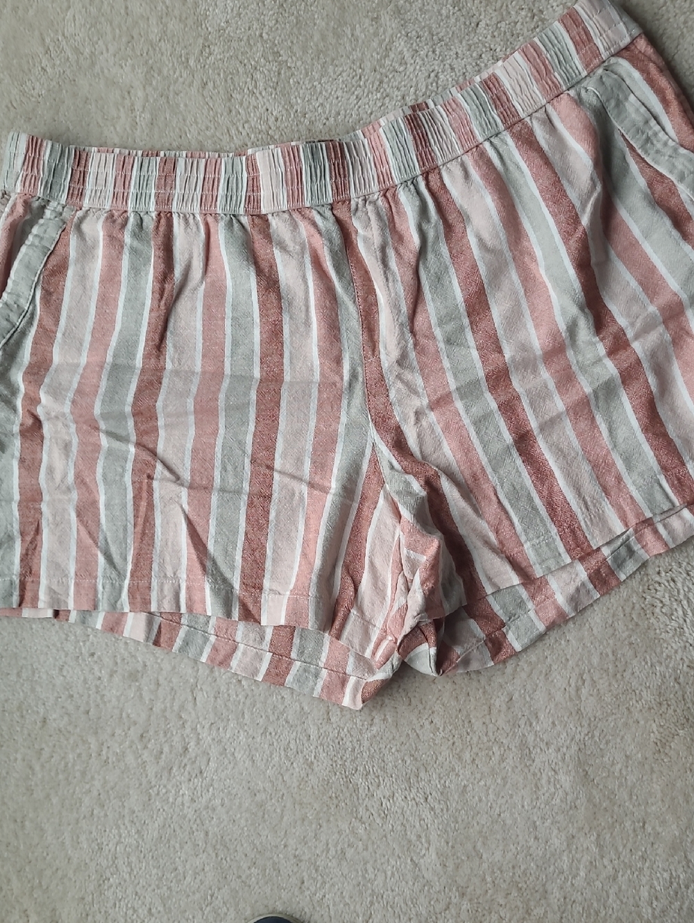 Sonoma  Striped Linen-Blend Shorts